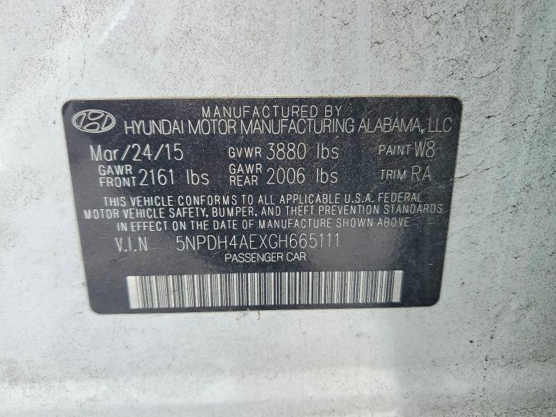 Продаж на аукціоні авто 2016 Hyundai Elantra, vin: 5NPDH4AEXGH665111, номер лоту: 55094646