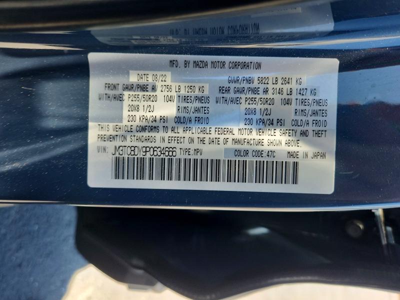 Aukcja sprzedaży 2023 Mazda Cx-9, vin: JM3TCBDY9P0634666, numer aukcji: 54003086