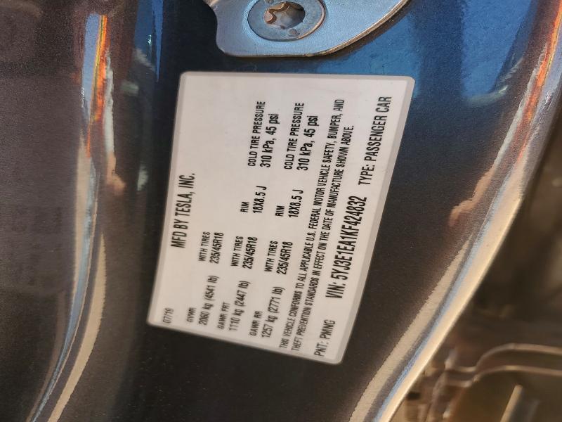 Продажа на аукционе авто 2019 Tesla Model 3, vin: 5YJ3E1EA1KF424832, номер лота: 54867716
