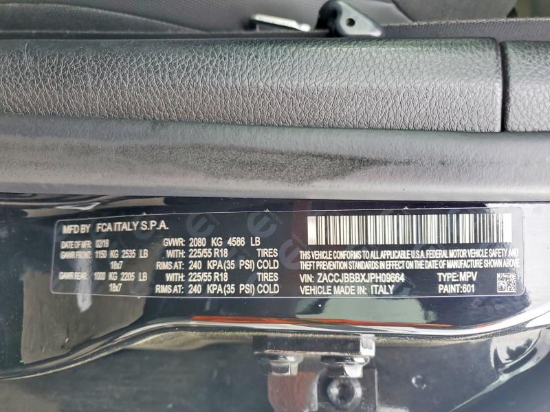 Aukcja sprzedaży 2018 Jeep Renegade, vin: ZACCJBBBXJPH09664, numer aukcji: 53738466
