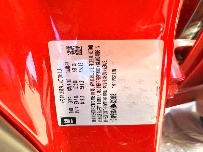 51898076 :رقم المزاد ، 1G4PS5SK8D4229962 vin ، 2013 Buick Verano مزاد بيع
