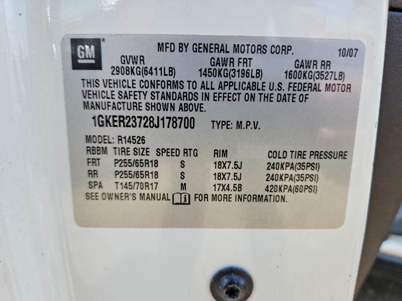 Продаж на аукціоні авто 2008 Gmc Acadia, vin: 1GKER23728J178700, номер лоту: 54393606
