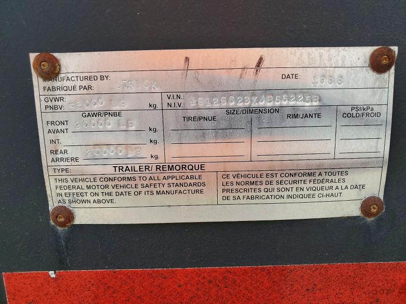 Aukcja sprzedaży 1988 Strick Chassis Tr, vin: 1S12SC23XJB662258, numer aukcji: 53457196
