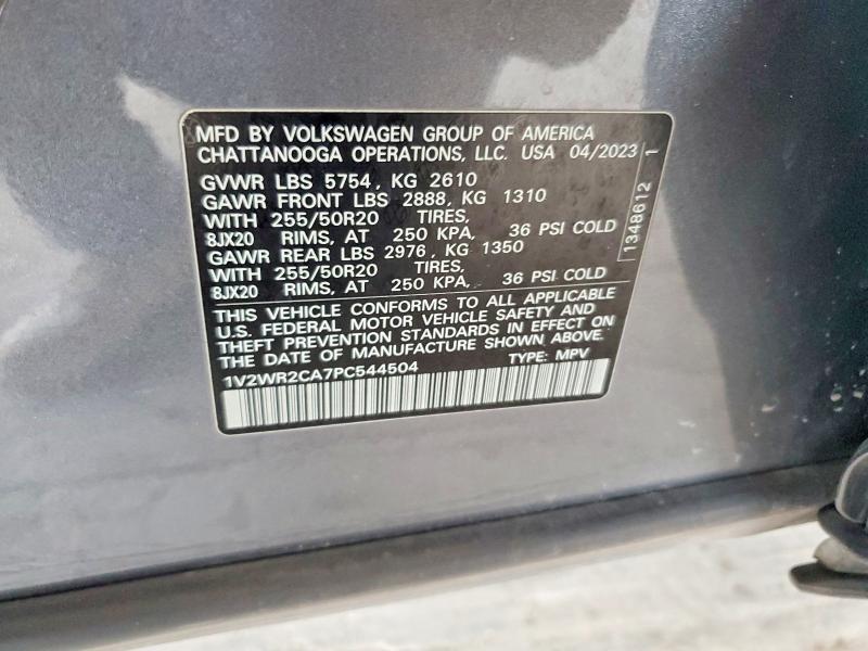 Aukcja sprzedaży 2023 Volkswagen Atlas, vin: 1V2WR2CA7PC544504, numer aukcji: 51884256