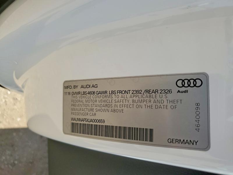 Aukcja sprzedaży 2018 Audi A5, vin: WAUNNAF5XJA000659, numer aukcji: 55339526