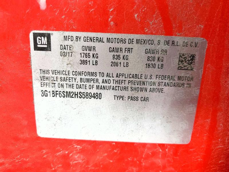 Продажа на аукционе авто 2017 Chevrolet Cruze, vin: 3G1BF6SM2HS589480, номер лота: 53527726