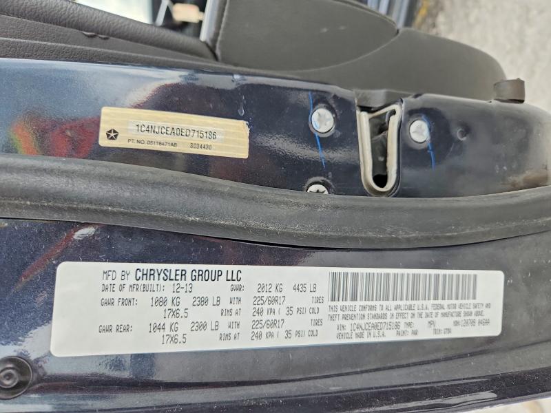 54528256 :رقم المزاد ، 1C4NJCEA0ED715186 vin ، 2014 Jeep Compass مزاد بيع