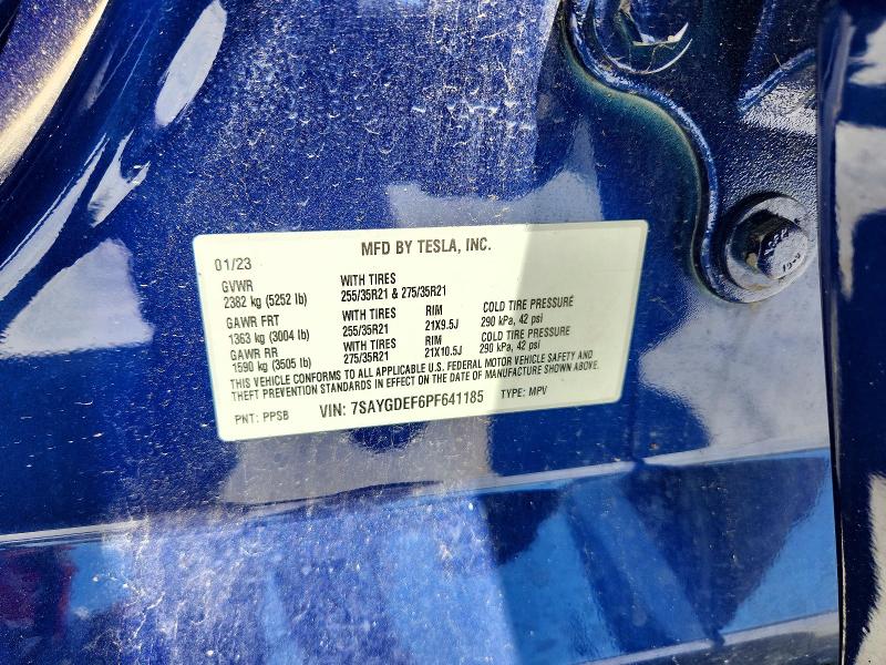2023 Tesla Model Y მანქანა იყიდება აუქციონზე, vin: 7SAYGDEF6PF641185, აუქციონის ნომერი: 52967256
