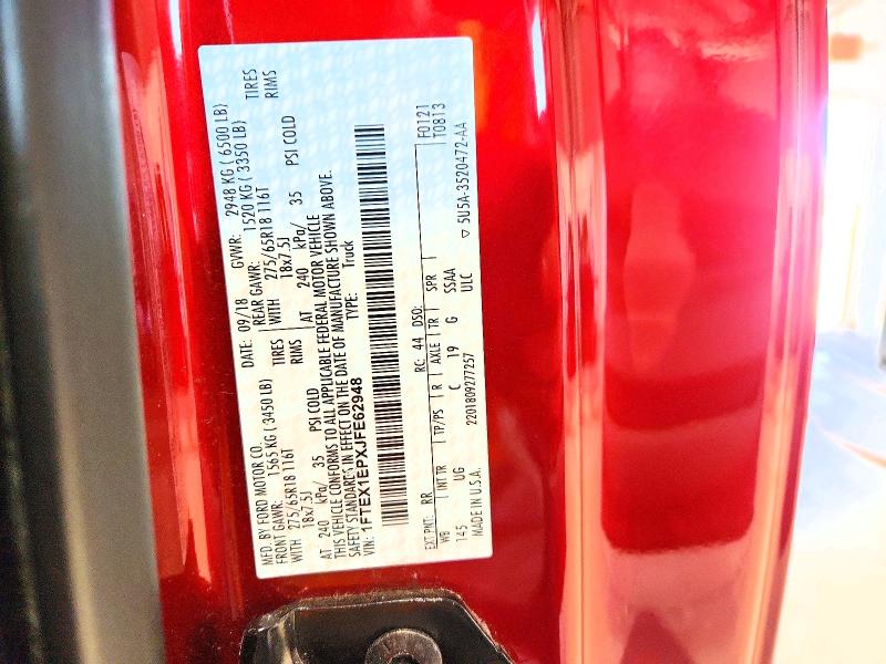 Продаж на аукціоні авто 2018 Ford F150, vin: 1FTEX1EPXJFE62948, номер лоту: 53604956