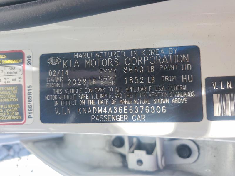 Aukcja sprzedaży 2014 Kia Rio, vin: KNADM4A36E6376306, numer aukcji: 55317756