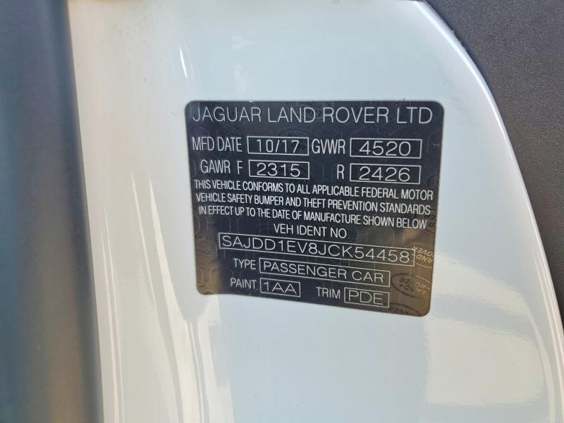 52390106 :رقم المزاد ، SAJDD1EV8JCK54458 vin ، 2018 Jaguar F-type مزاد بيع