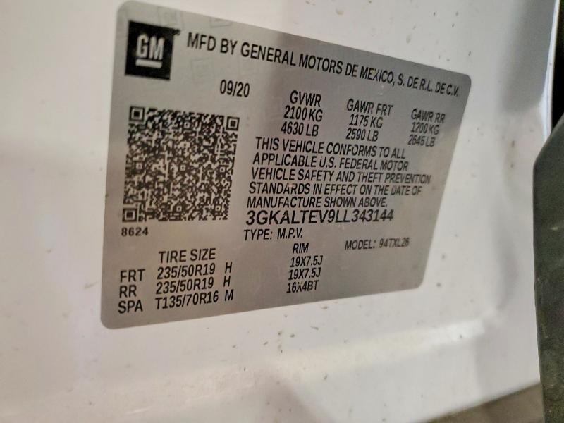 Продажа на аукционе авто 2020 Gmc Terrain, vin: 3GKALTEV9LL343144, номер лота: 52321716