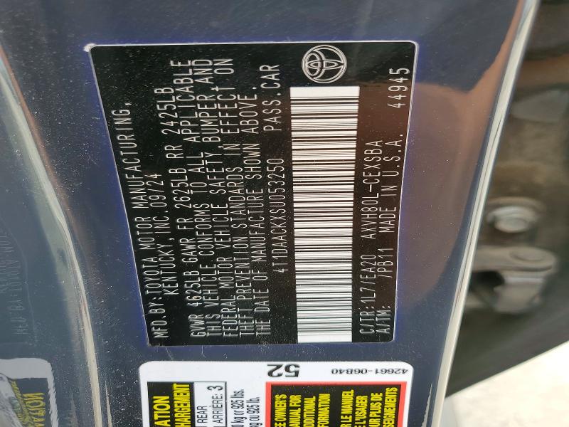 Продажа на аукционе авто 2025 Toyota Camry, vin: 4T1DAACKXSU053250, номер лота: 53008046