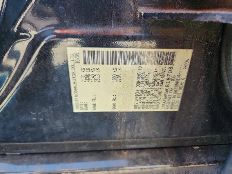 2010 Nissan Maxima მანქანა იყიდება აუქციონზე, vin: 1N4AA5AP1AC818708, აუქციონის ნომერი: 54164066