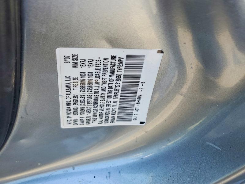 Aukcja sprzedaży 2007 Honda Odyssey, vin: 5FNRL38757B120650, numer aukcji: 52176576
