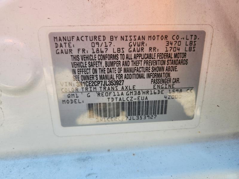 Продаж на аукціоні авто 2018 Nissan Versa Note, vin: 3N1CE2CP7JL353927, номер лоту: 52219926