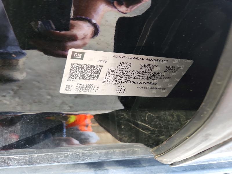 53648106 :رقم المزاد ، 1GYS4CKJ5LR283820 vin ، 2020 Cadillac Escalade مزاد بيع