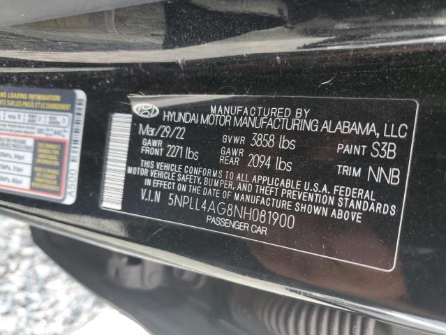 Aukcja sprzedaży 2022 Hyundai Elantra, vin: 5NPLL4AG8NH081900, numer aukcji: 54050556