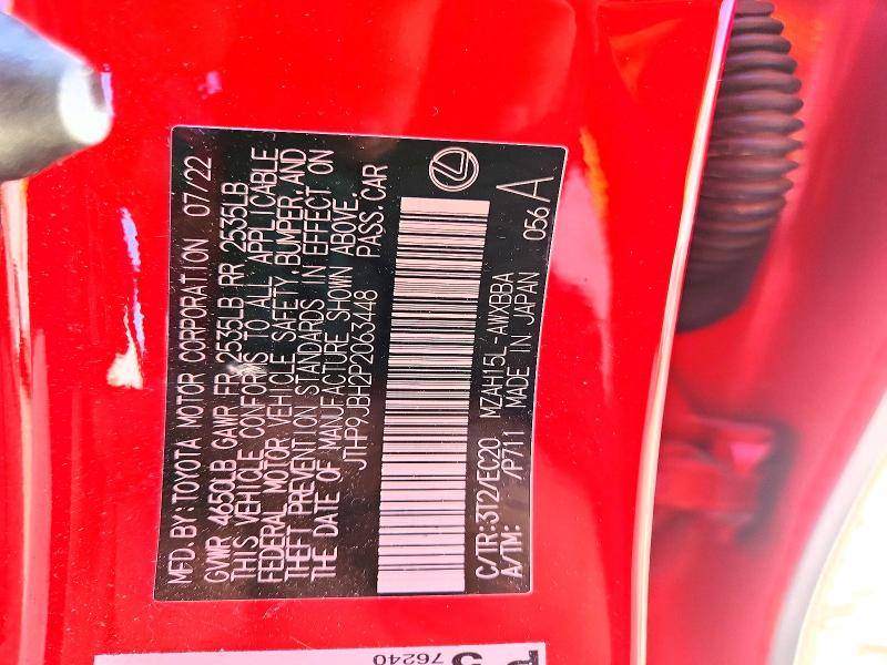 2023 Lexus Ux 250h მანქანა იყიდება აუქციონზე, vin: JTHP9JBH2P2063448, აუქციონის ნომერი: 51660636