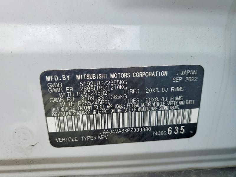 Aukcja sprzedaży 2023 Mitsubishi Outlander, vin: JA4J4VA8XPZ009380, numer aukcji: 52943656