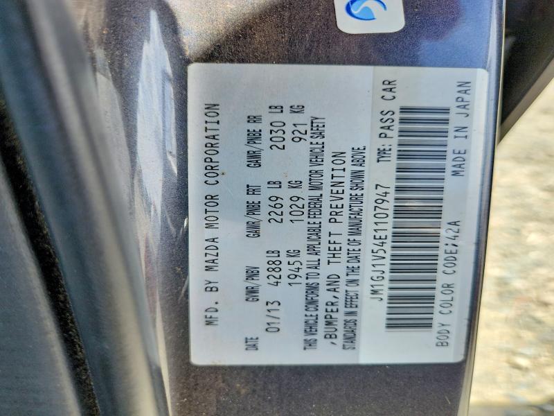 55385266 :رقم المزاد ، JM1GJ1V54E1107947 vin ، 2014 Mazda 6 مزاد بيع