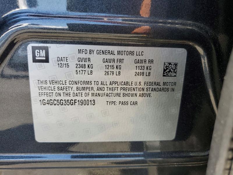 Продаж на аукціоні авто 2016 Buick Lacrosse, vin: 1G4GC5G35GF190013, номер лоту: 52539816
