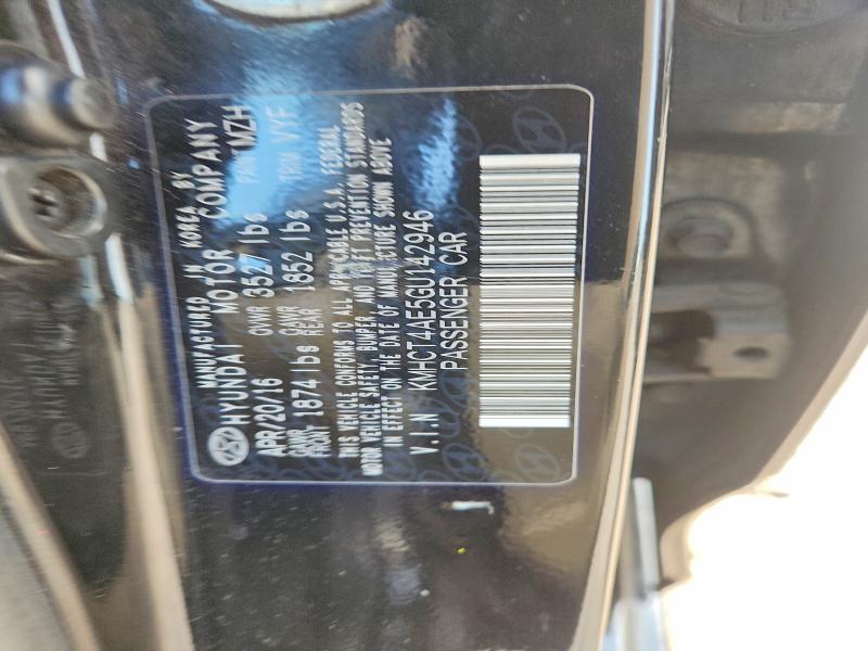 Aukcja sprzedaży 2016 Hyundai Accent, vin: KMHCT4AE5GU142946, numer aukcji: 53223566
