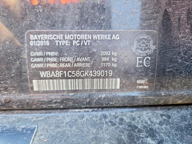 Aukcja sprzedaży 2016 Bmw 328, vin: WBA8F1C58GK439019, numer aukcji: 55312006