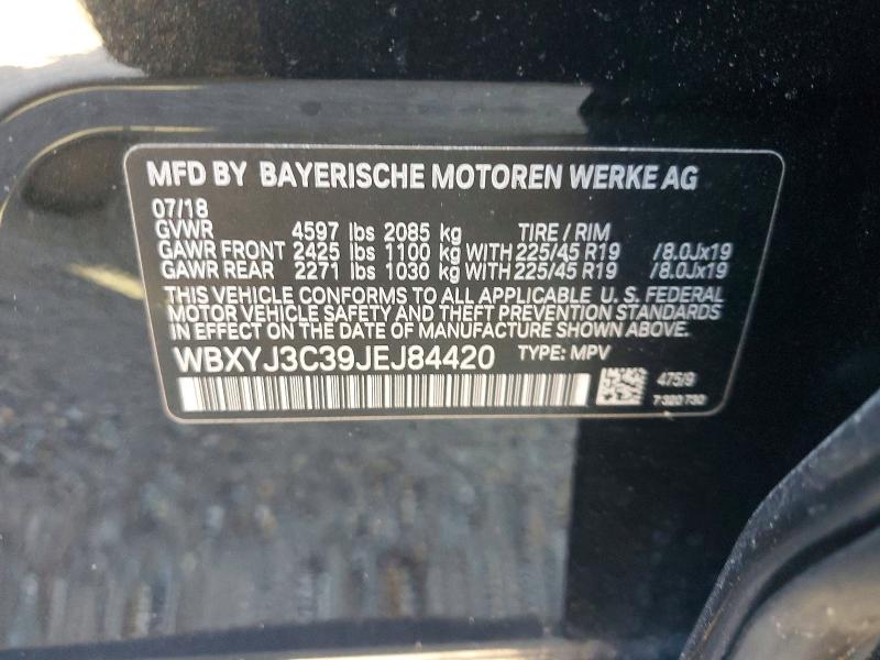 Aukcja sprzedaży 2018 Bmw X2, vin: WBXYJ3C39JEJ84420, numer aukcji: 53564486