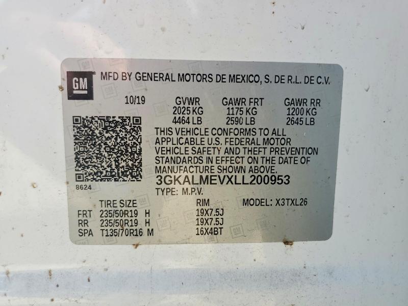 Продажа на аукционе авто 2020 Gmc Terrain, vin: 3GKALMEVXLL200953, номер лота: 54435456