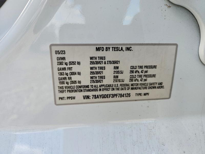 Aukcja sprzedaży 2023 Tesla Model Y, vin: 7SAYGDEF3PF784126, numer aukcji: 51778116