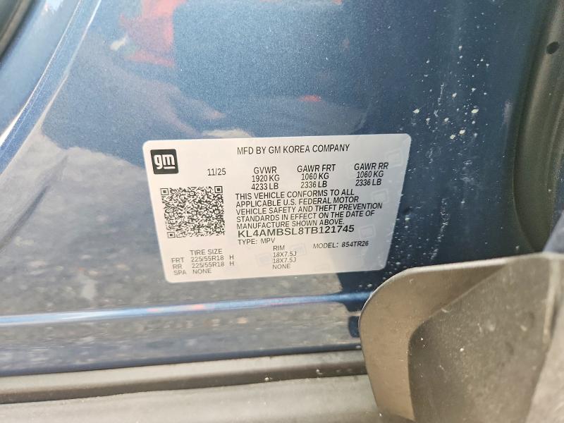 2026 Buick Encore Gx მანქანა იყიდება აუქციონზე, vin: KL4AMBSL8TB121745, აუქციონის ნომერი: 53782246