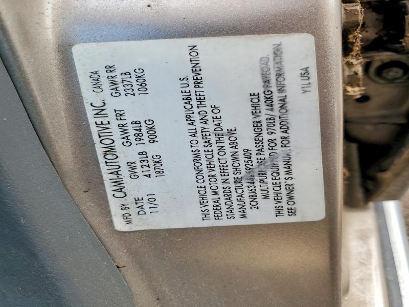 2002 Chevrolet Tracker მანქანა იყიდება აუქციონზე, vin: 2CNBJ634426925409, აუქციონის ნომერი: 52828396
