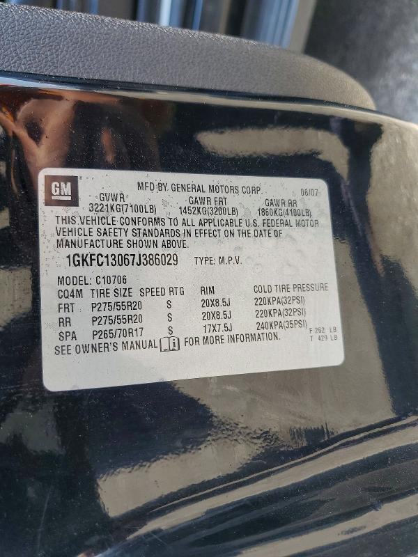 Продаж на аукціоні авто 2007 Gmc Yukon, vin: 1GKFC13067J386029, номер лоту: 53803166