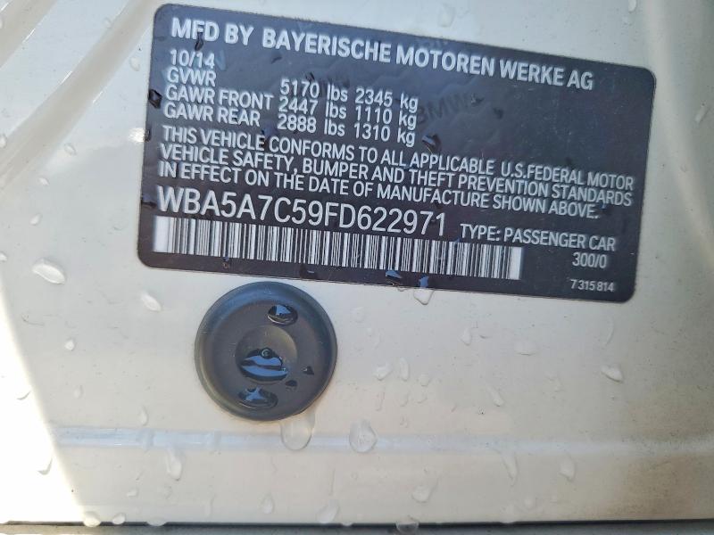 55131196 :رقم المزاد ، WBA5A7C59FD622971 vin ، 2015 Bmw 528 مزاد بيع