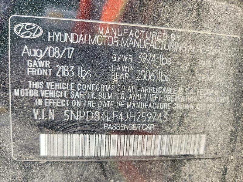 Продажа на аукционе авто 2018 Hyundai Elantra, vin: 5NPD84LF4JH259743, номер лота: 51697346