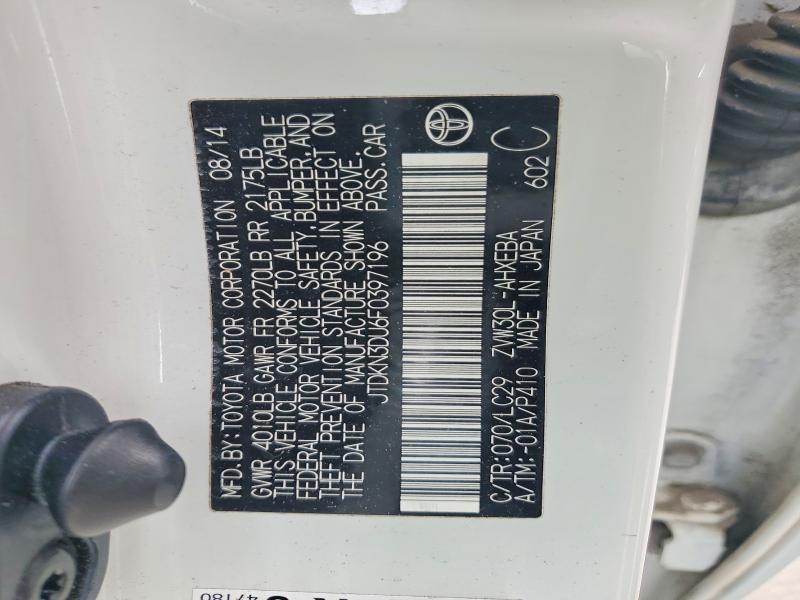 2015 Toyota Prius მანქანა იყიდება აუქციონზე, vin: JTDKN3DU6F0397196, აუქციონის ნომერი: 54280616