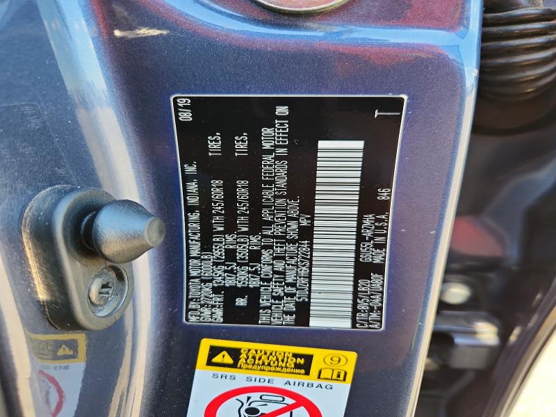 54163196 :رقم المزاد ، 5TDJZRFH6KS722844 vin ، 2019 Toyota Highlander مزاد بيع