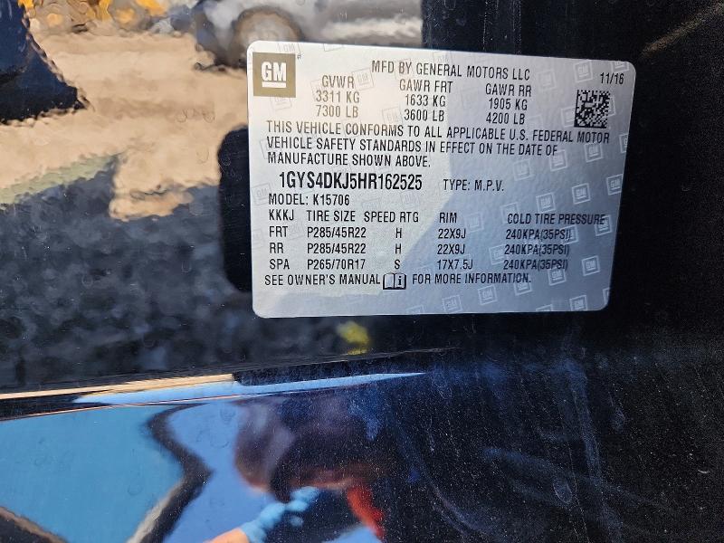 Продажа на аукционе авто 2017 Cadillac Escalade, vin: 1GYS4DKJ5HR162525, номер лота: 51941976