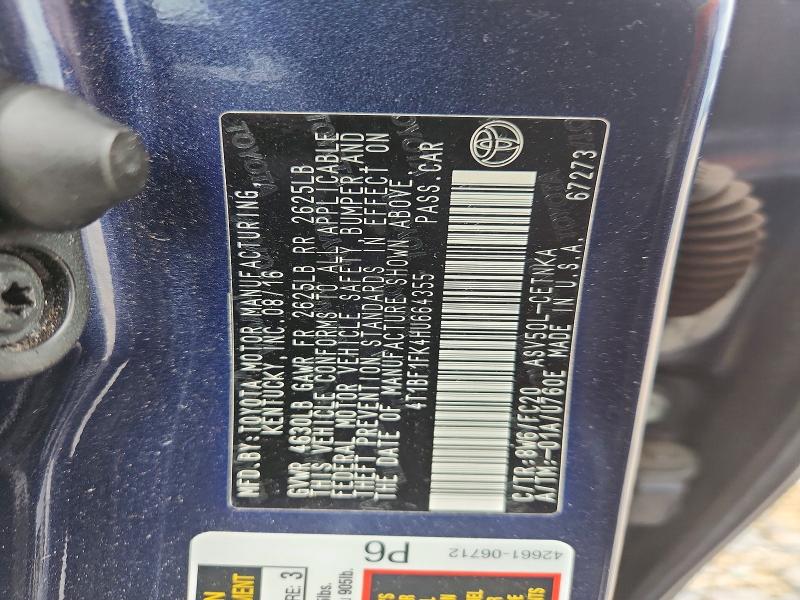 Aukcja sprzedaży 2017 Toyota Camry, vin: 4T1BF1FK4HU664355, numer aukcji: 54044876