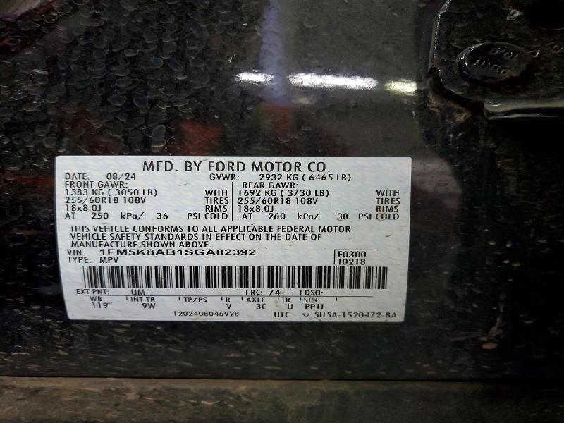 Продажа на аукционе авто 2025 Ford Explorer, vin: 1FM5K8AB1SGA02392, номер лота: 53611066