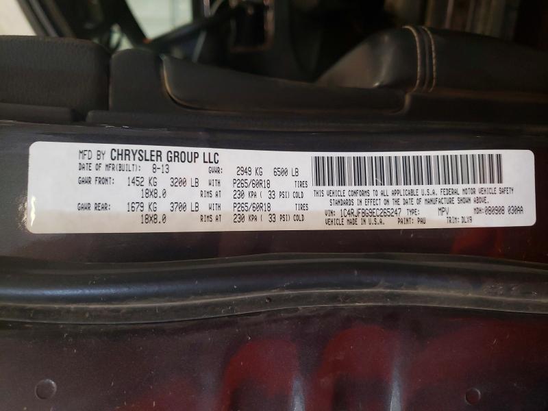 Aukcja sprzedaży 2014 Jeep Grand Cherokee, vin: 1C4RJFBG9EC265247, numer aukcji: 54110916