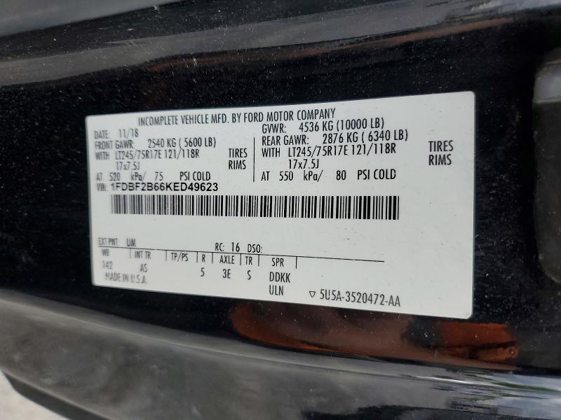 53303926 :رقم المزاد ، 1FDBF2B66KED49623 vin ، 2019 Ford F250 مزاد بيع