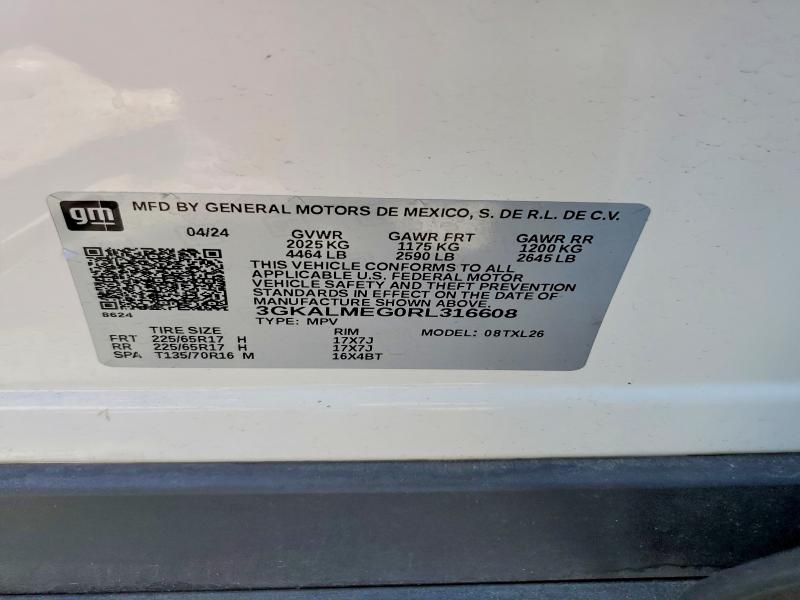 53539476 :رقم المزاد ، 3GKALMEG0RL316608 vin ، 2024 Gmc Terrain مزاد بيع