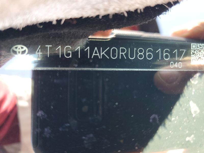 2024 Toyota Camry მანქანა იყიდება აუქციონზე, vin: 4T1G11AK0RU861617, აუქციონის ნომერი: 53488406