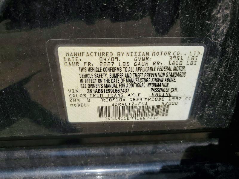 Aukcja sprzedaży 2009 Nissan Sentra, vin: 3N1AB61E99L667437, numer aukcji: 55192936