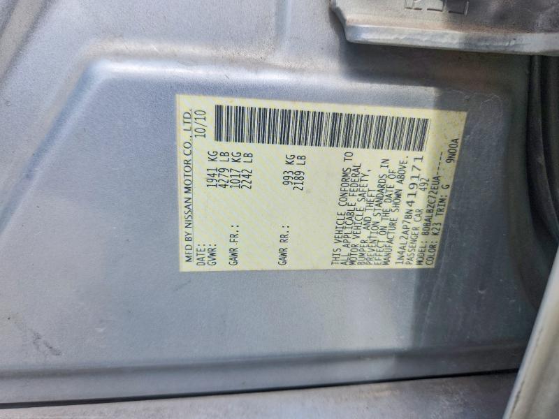 Aukcja sprzedaży 2011 Nissan Altima, vin: 1N4AL2AP7BN419171, numer aukcji: 53988256
