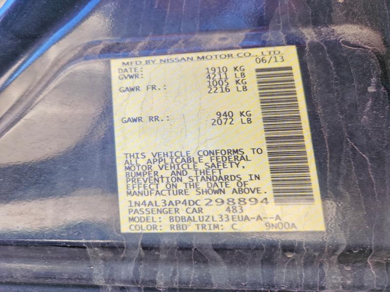 52429336 :رقم المزاد ، 1N4AL3AP4DC298894 vin ، 2013 Nissan Altima مزاد بيع
