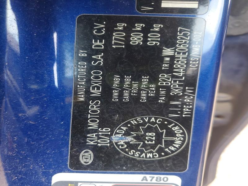 Продажа на аукционе авто 2017 Kia Forte, vin: 3KPFL4A86HE069257, номер лота: 53166306