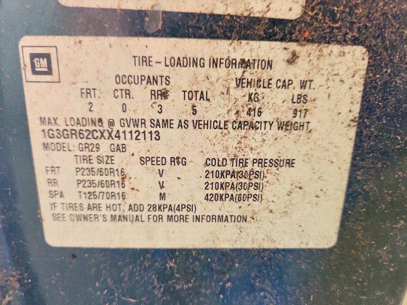Auction sale of the 1999 Oldsmobile Aurora, vin: 1G3GR62CXX4112113, lot number: 54704356